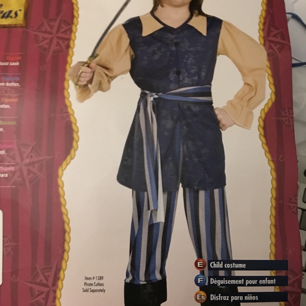 New Midnight Pirate Kids Halloween Costume